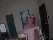 pov lesbian afternoon strap-on miss_pussycat hard banging out skinny blonde ingrida 15/16