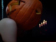 Haloween? Fuck Halloween! - Fuck the Pumpkin Blowjob the pumpkin and a good Spanking Pussy dripping 9/16