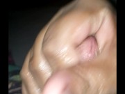 Masterbating huge dick til it cums 10/16