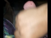 Masterbating huge dick til it cums 15/16