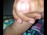 Masterbating huge dick til it cums 3/16