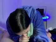 Made shy Babe suck Balls and jerk off my Cock - Olivia Moore 15/16