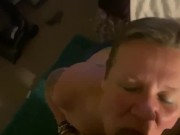 Swallows big load happily 2/16