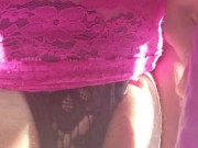 Halloween theme Puerto Rican thick milf fingers and plays with her toy.  7/16