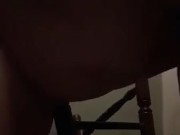 My kitty was hungry and my toys were dead.  So I fucked a chair leg and destroyed my tight cunt 13/16