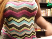 Ebony Babe Almost Caught Flashing & Fucking Herself In Retail Stores 6/16
