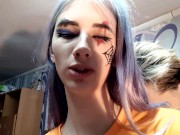 Решила подготовиться к Хеллоуину,но подготовку прервал неожиданный секс 2/16