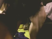 Pissing on me after I lick/suck her clit, Pregnant  fat pussy lips, foot play , rough face fucking! 15/16