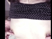 【おっぱいマッサージ】オイルを使っておっぱいと乳首をケアしてついでに気持ちよくなっちゃいます Japanese oil massage nipple masturbation orgasm 15/16