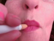 509 Sexiest 60 year old ever smoking in red lace lingerie See too sexy for words DawnSkye55 tease 3/16