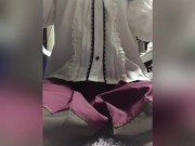 パイパン女子、全力かわいい服着て陶酔オナニー！くちゅ音いっぱい聞いてくださいね♡（自撮り、素人、無修正） 2/16