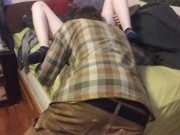 Sneaking a quickie while gf's parent's are in the next room(*CREAMPIE**) 5/16