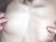 【おっぱいマッサージ BGMなし】お風呂上がりにミルクを使って乳首も一緒にモミモミクリクリします Japanese nipple bust massage masturbation orgasm 14/16