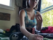 Early morning pj smoke session and masturbation 4/16
