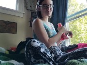 Early morning pj smoke session and masturbation 7/16