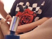 Painting My Toenails Blue and Flashing My Pussy  10/16
