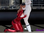 Evangelion Hentai 3D - Asuka sucks and jerks off 1/16