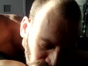 girlfriend gets big cock in her hairy pussy and gets facial 4/16