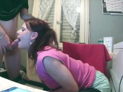 Blowjob & assfuck in kitchen 4/16