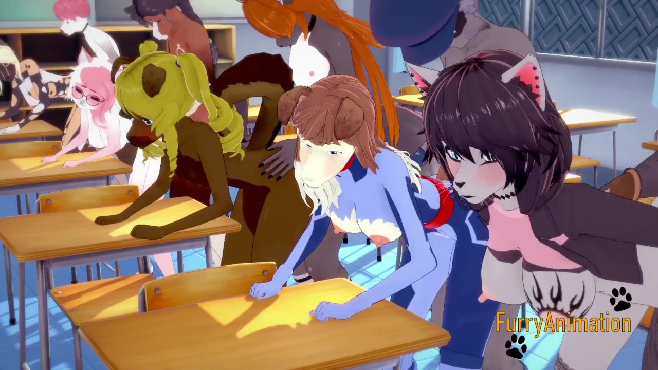 1280px x 720px - Furry Hentai 3D Yiff - Orgy Furry in a Classroom - RedTube
