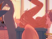 Furry Hentai 3D - Grey Fox Fucks Red Fox 7/16