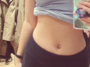 Hot Teen In Changing Rooms Wearing Lingerie Dripping Wet Pulsating Orgasm At Home In Fishnet Tights 1/16