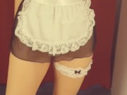 Hot Teen In Changing Rooms Wearing Lingerie Dripping Wet Pulsating Orgasm At Home In Fishnet Tights 4/16