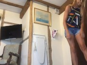 Scarlet get first deepthroat lesson. 1/16