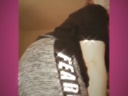 Grey sweatpants pussy worship 14/16