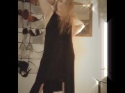 Costume play. Dancing around the bedroom. 2/16