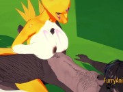 Digimon Hentai 3D Furry - Tomon have sex with black dog 7/16