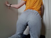 I wet myself in my gray pants 5/16