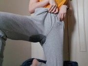 I wet myself in my gray pants 7/16