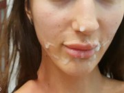 First my lover fucked me and cum on my face and then my husband fucked me too 14/16