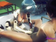 Evangelion Hentai 3D - Rei Jerk off Shinji and cum in her face