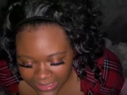 My Black girl Facial cumshot compilation! She deepthroats Daddy's BWC and loves the cum 5/16