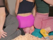 Three girls face sit. Facesitting, Ass Licking,Ass Domination, yoga pants, Sexy girls, Big Ass 10/16