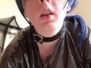 Horny bitch humps her pillow for Master 3/16