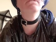 Horny bitch humps her pillow for Master 4/16