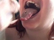 I held my tongue out eagerly awaiting the load of cum 10/16