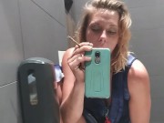 Smoking a blunt and fucking myself in McDonald's bathroom 13/16