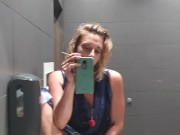 Smoking a blunt and fucking myself in McDonald's bathroom 8/16