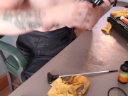 Titties and PewPews cleaning my 38 topless  16/16