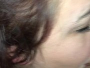 Husband films slut wife take a cock in each end with creampie leaking out 3/16