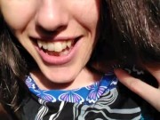 Pinkmoonlust Public Flashes ONE NIPPLE in a Very Bad Place While Talking Nervously & Looking Scared 11/16