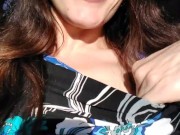 Pinkmoonlust Public Flashes ONE NIPPLE in a Very Bad Place While Talking Nervously & Looking Scared 13/16