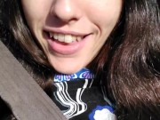 Pinkmoonlust Public Flashes ONE NIPPLE in a Very Bad Place While Talking Nervously & Looking Scared 4/16