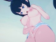 Hestia fingers herself in her bedroom until she cums. DanMachi hentai. 6/16