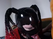 Miss Maskerade POV Latex Blowjob and Swallowing Masters Cum 8/16