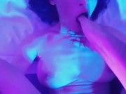 Leo Casanova fucks tiny brunette slut Stacy Bloom and comes on her FACE! 5/16